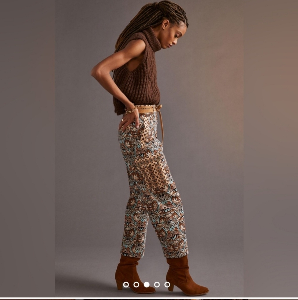 Anthropologie Paisley Corduroy Cargo Pant